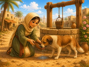 غلاف قصة المرأة التي سقت الكلب