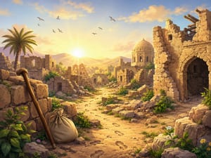 غلاف قصة الرجل الذي مرّ على القرية