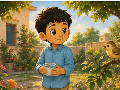 غلاف قصة سامي وكوب الماء
