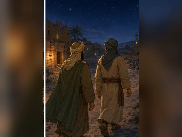 رسمة من قصة عمر والمرأة الجائعة — صفحة 1