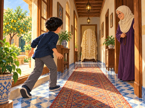 رسمة من قصة العاصفة في المرآة — صفحة 1